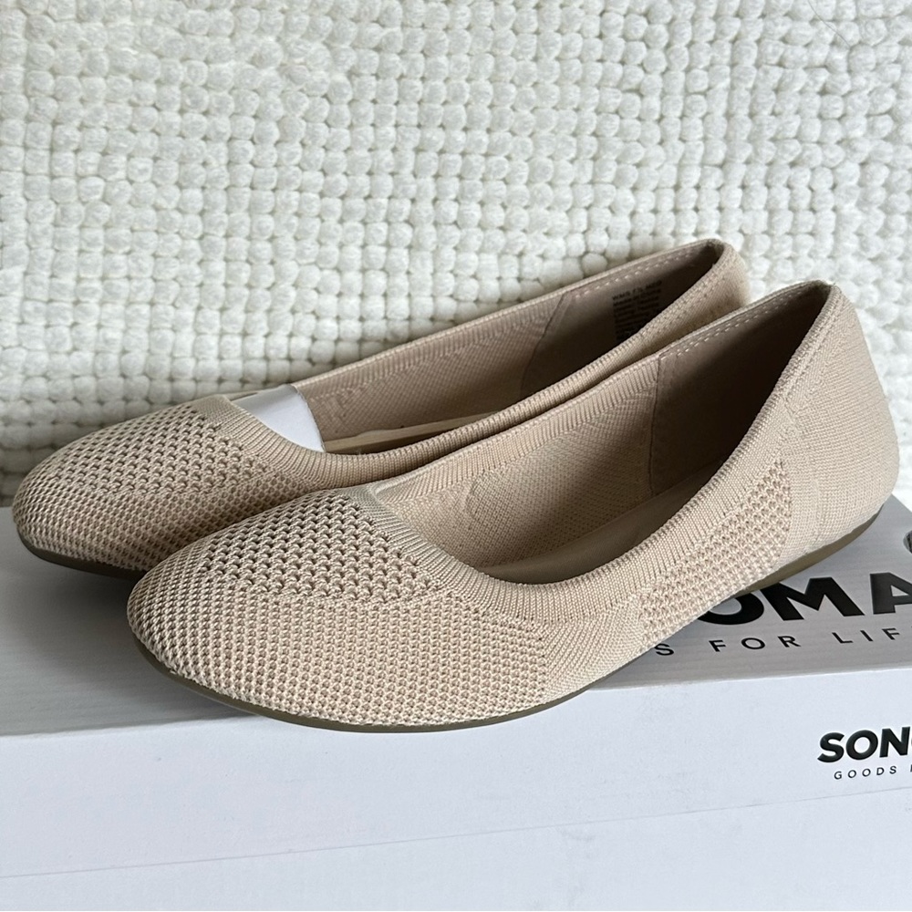 NWT. Sonoma - Sesame Women's Knit Ballet Flats Size 7.5M